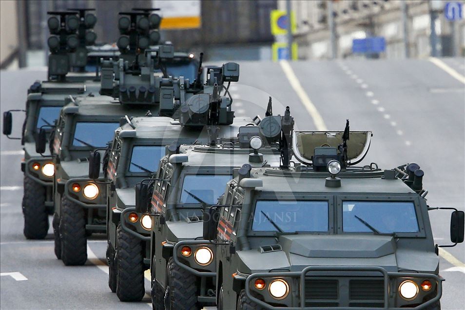 Persiapan parade militer Rusia jelang perayaan hari kemenangan