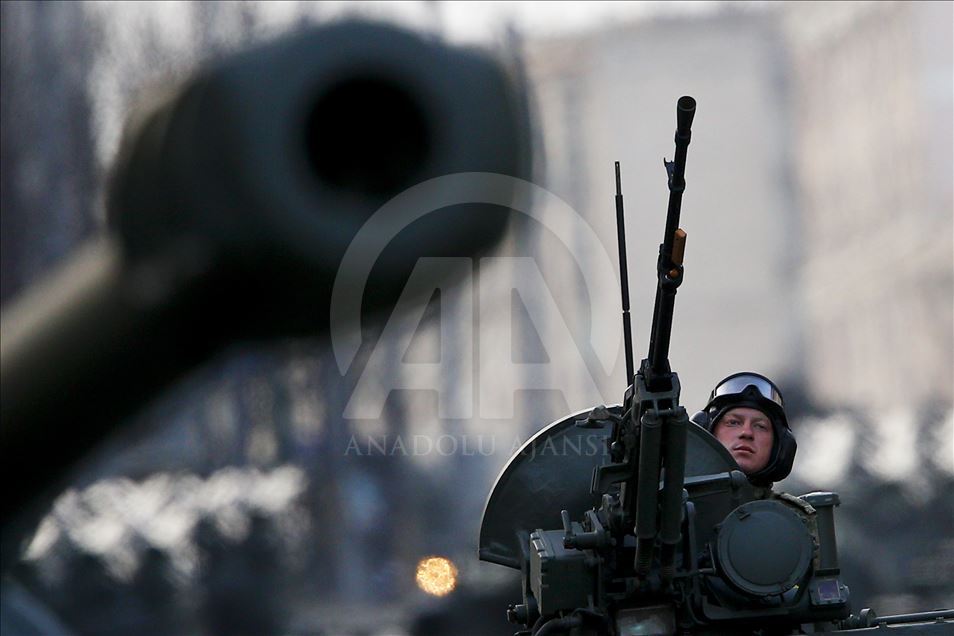Persiapan parade militer Rusia jelang perayaan hari kemenangan