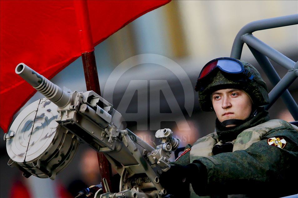 Persiapan parade militer Rusia jelang perayaan hari kemenangan