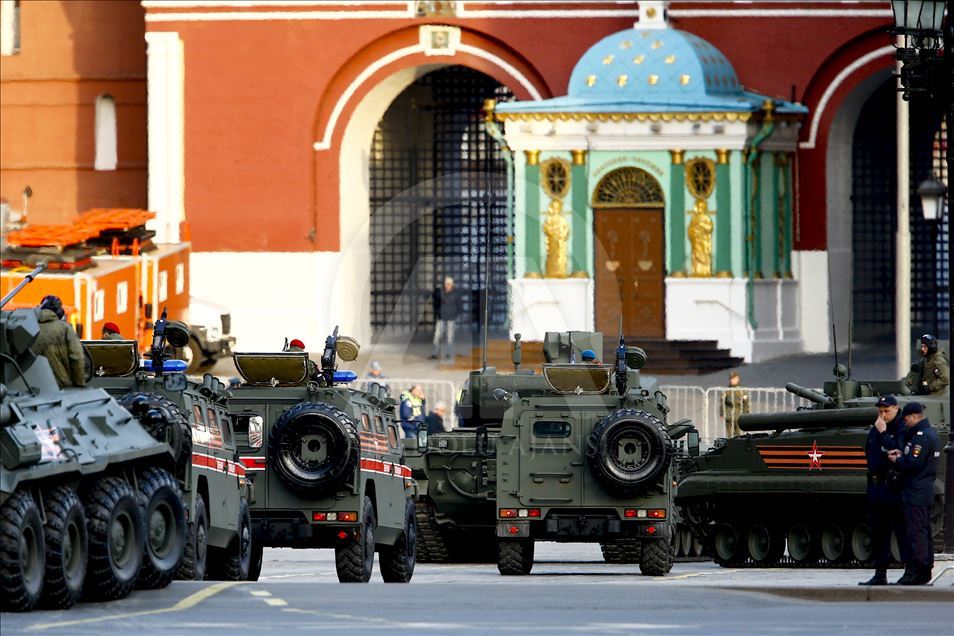 Persiapan parade militer Rusia jelang perayaan hari kemenangan