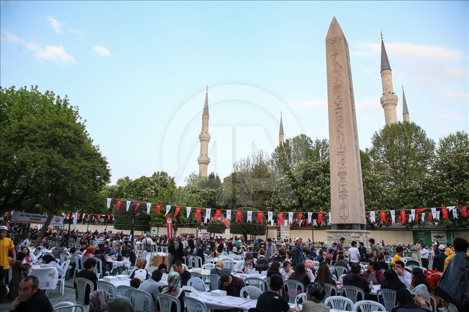 Iftar dinner at the Sultanahmet Square in Istanbul