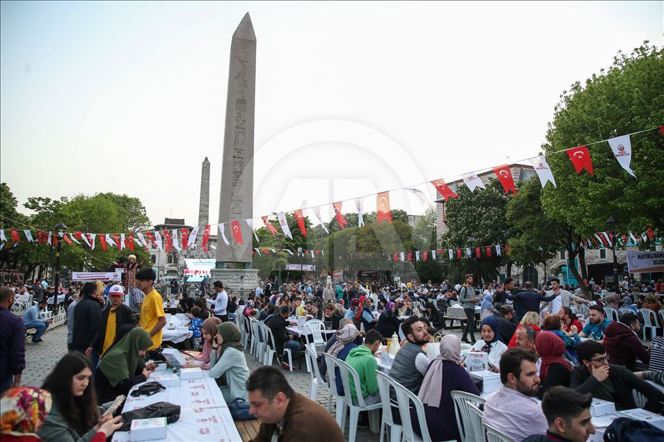 Iftar dinner at the Sultanahmet Square in Istanbul