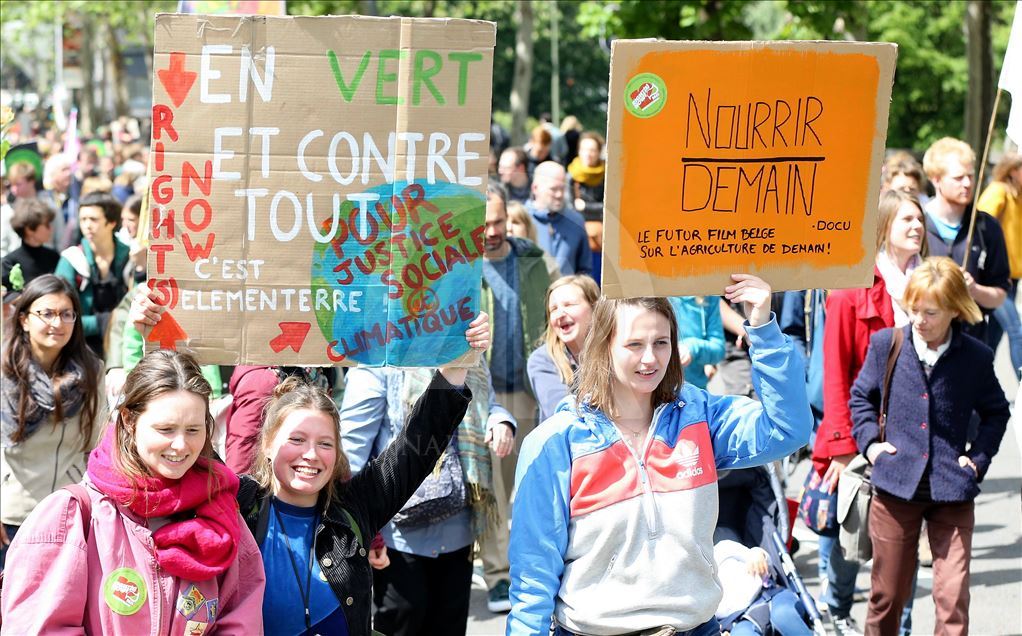 Bruksel, protestë për ndryshime klimatike
