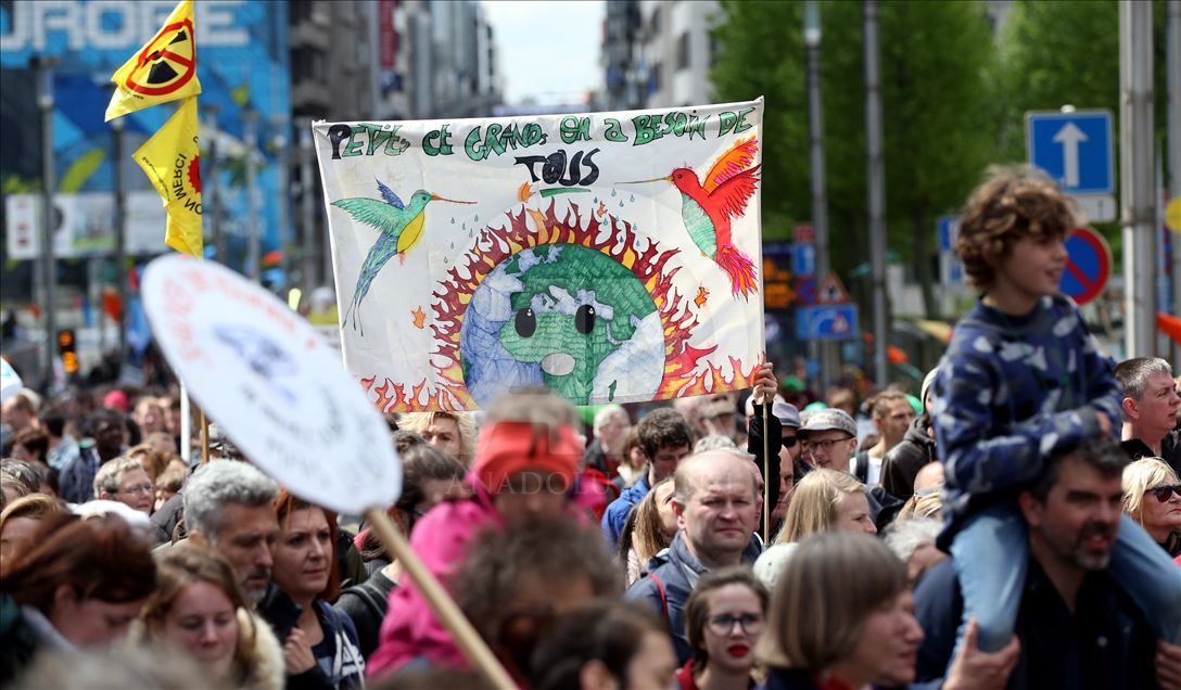 Bruksel, protestë për ndryshime klimatike