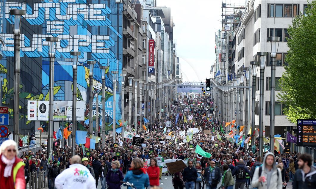 Bruksel, protestë për ndryshime klimatike