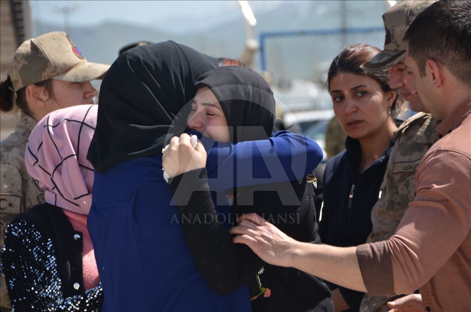 Hakkari'de şehit asker için tören