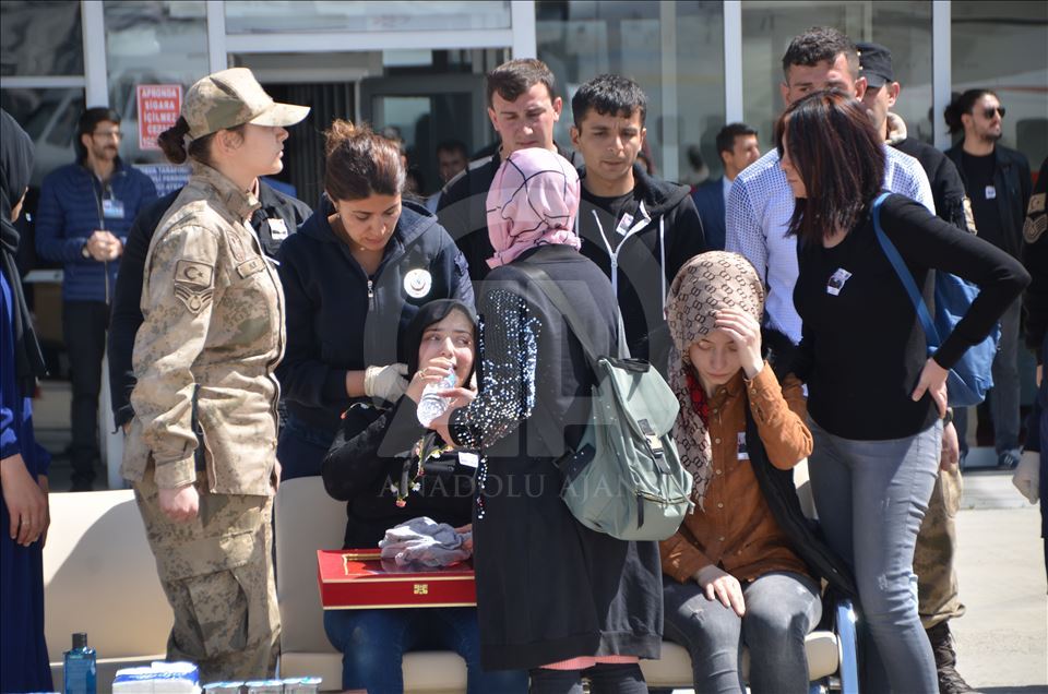 Hakkari'de şehit asker için tören