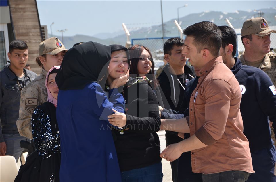Hakkari'de şehit asker için tören