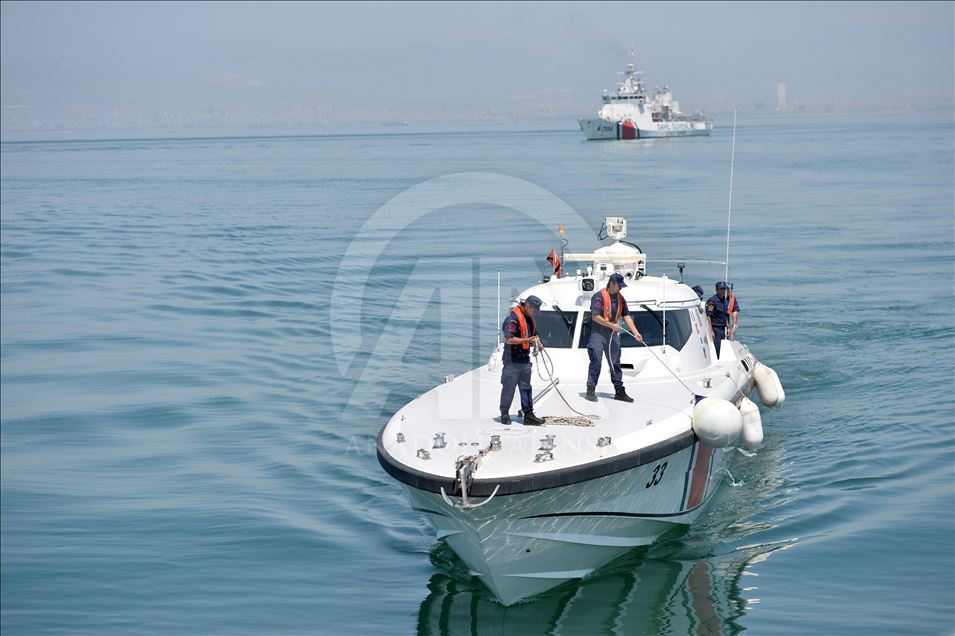 تمرین جستجو و نجات در سواحل استان مرسین ترکیه