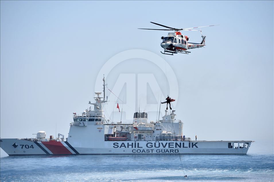 تمرین جستجو و نجات در سواحل استان مرسین ترکیه