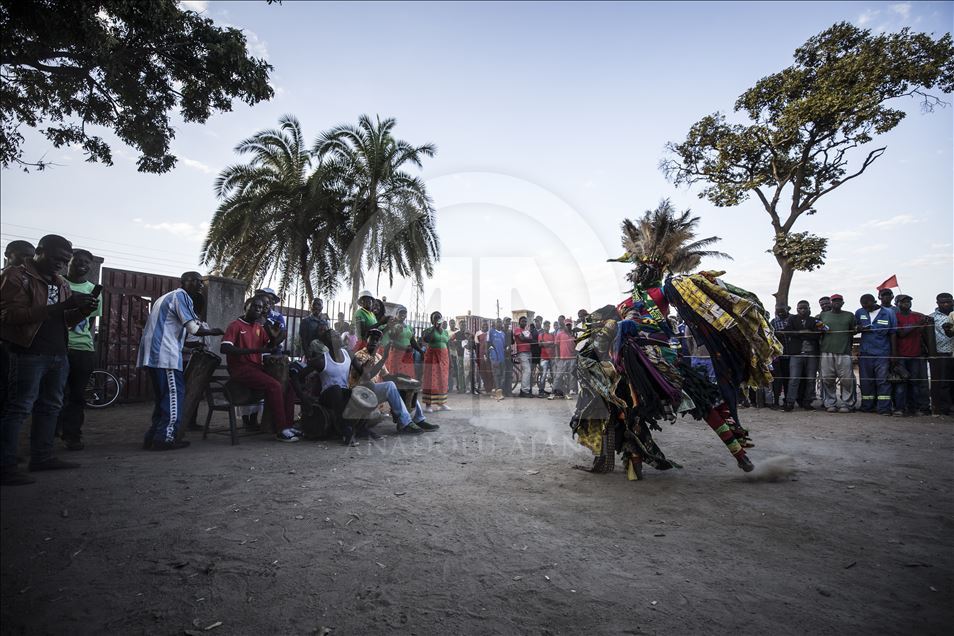African culture's Gure dancers in Zimbabwe
