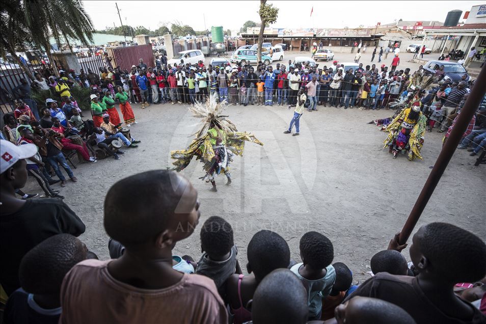African culture's Gure dancers in Zimbabwe