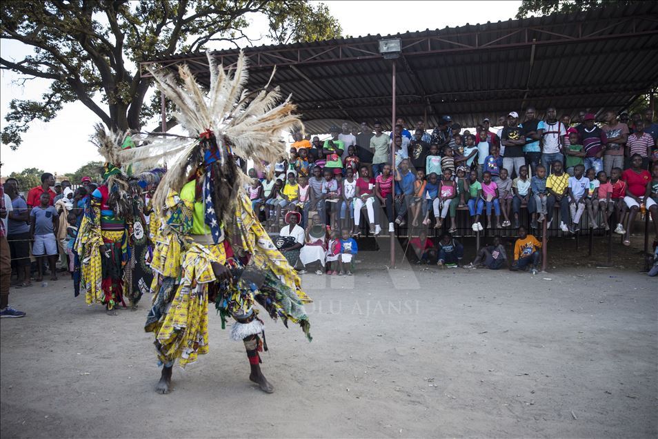 African culture's Gure dancers in Zimbabwe