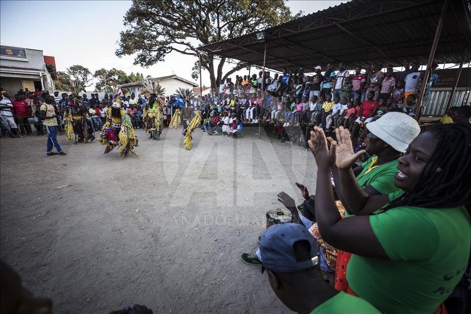 African culture's Gure dancers in Zimbabwe