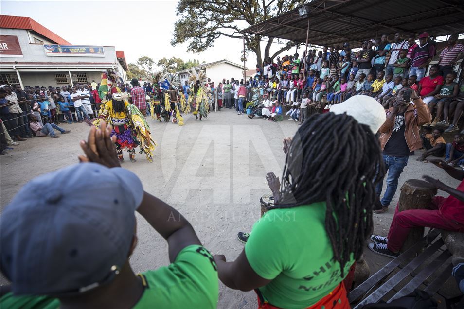 African culture's Gure dancers in Zimbabwe