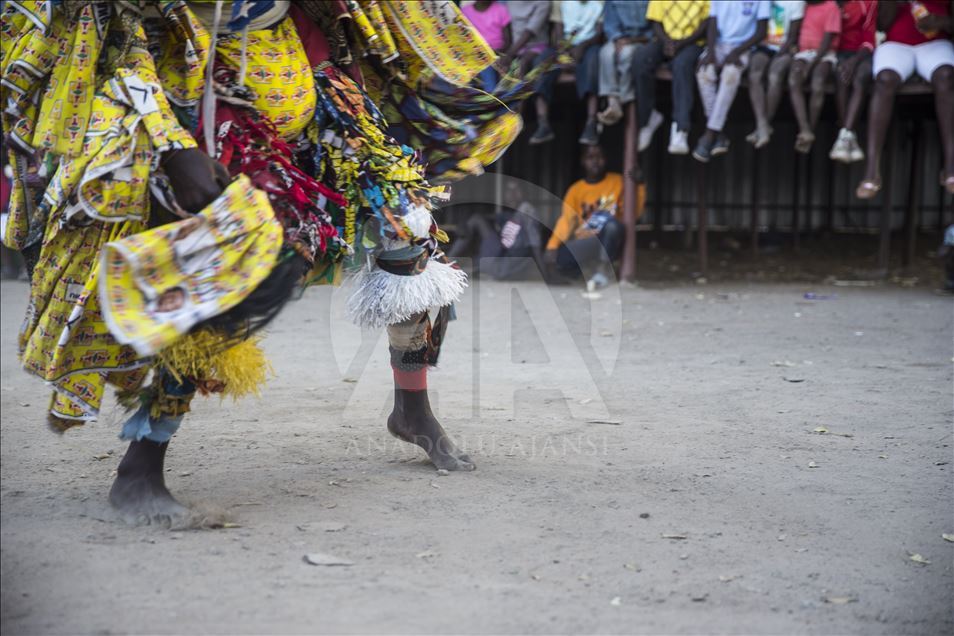 African culture's Gure dancers in Zimbabwe