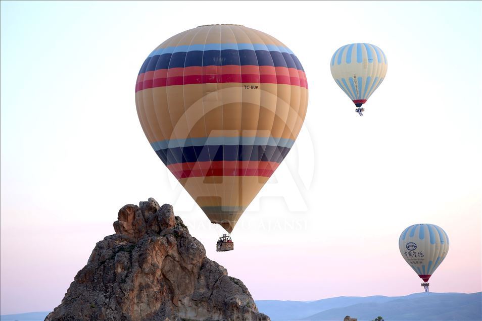 Hot air balloons over Turkey's Nevsehir
