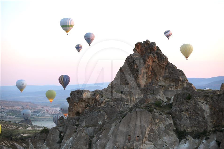 Hot air balloons over Turkey's Nevsehir
