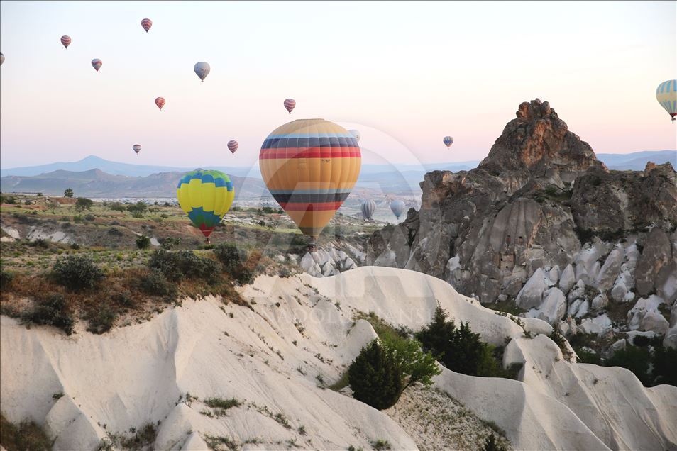 Hot air balloons over Turkey's Nevsehir