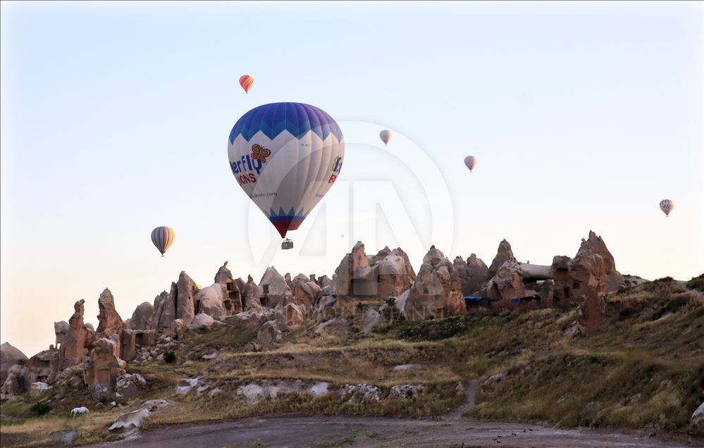 Hot air balloons over Turkey's Nevsehir