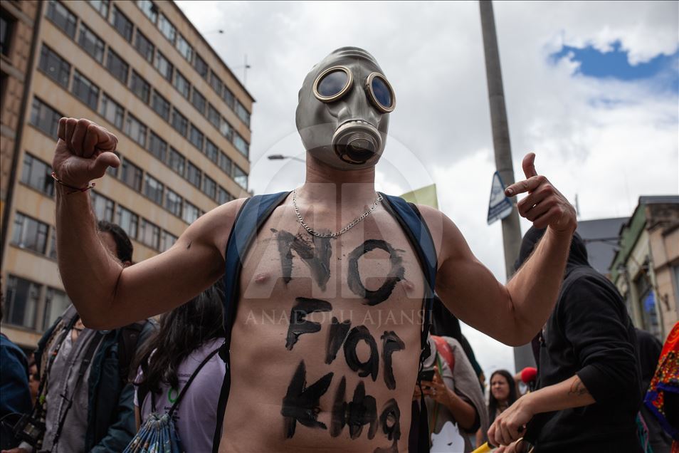 Colombia Protest against the use of Fracking