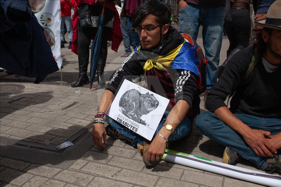 Colombia Protest against the use of Fracking