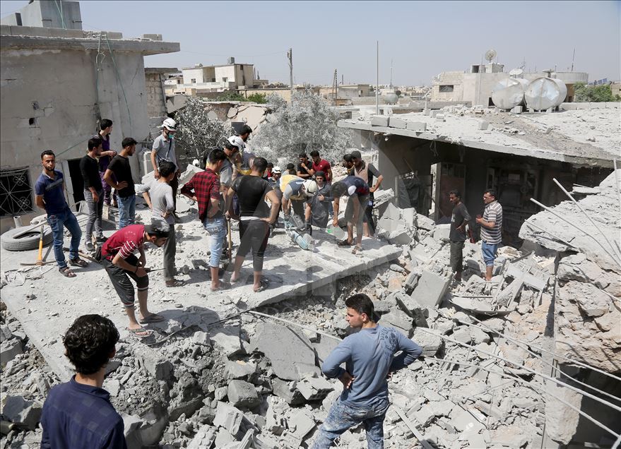 Serangan udara di zona de-eskalasi Idlib