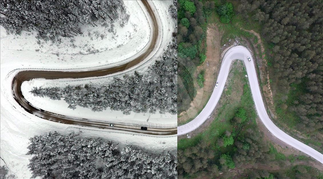 Фотографии летних и зимних пейзажей различных районов Турции