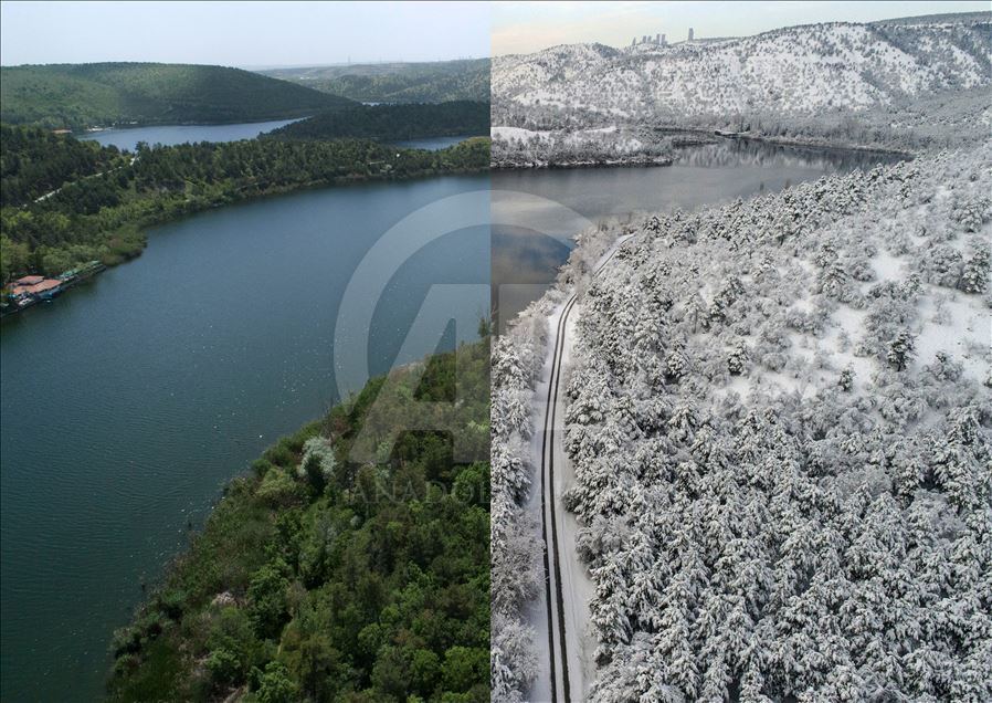 Combination of winter and summer in Turkey