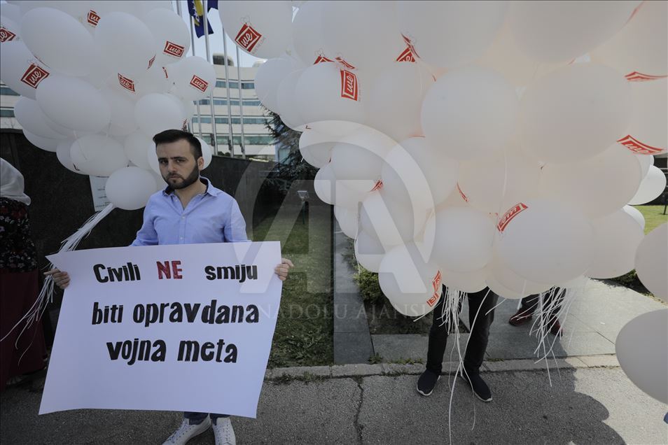 Demonstration in support of Syria in Bosnia and Herzegovina