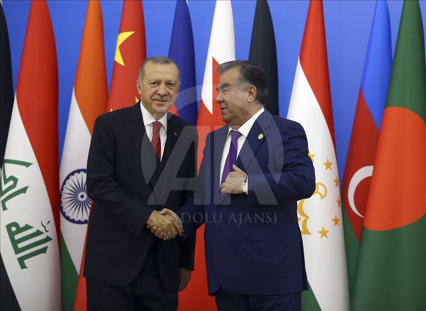 دیدار روسای جمهور ترکیه و تاجیکستان در دوشنبه
