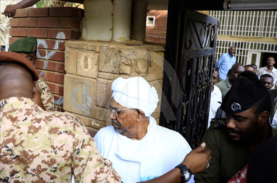 Sudan’s ousted president Omar Al-Bashir appears before prosecutor