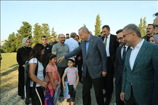 Cumhurbaşkanı Erdoğan, Nakkaştepe Millet Bahçesi'ni gezdi