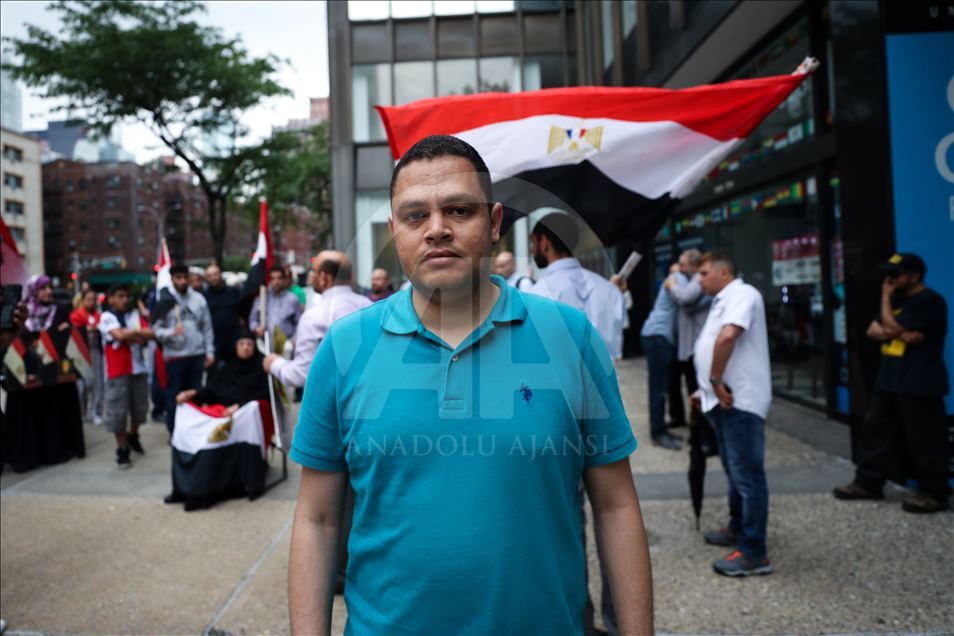 Demonstration for Mohamed Morsi in New York