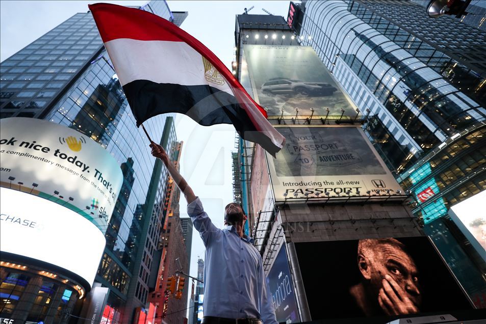 Demonstration for Mohamed Morsi in New York