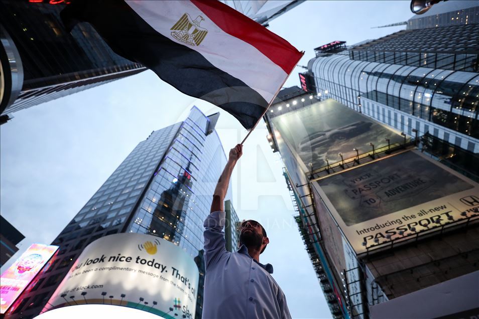 Demonstration for Mohamed Morsi in New York
