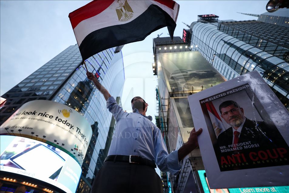 Demonstration for Mohamed Morsi in New York