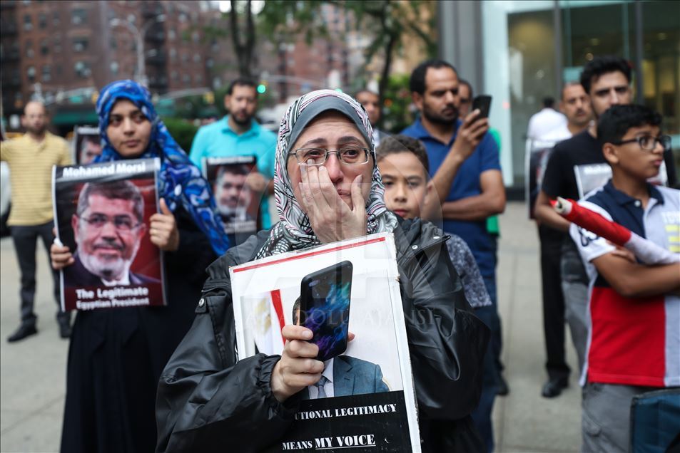 Demonstration for Mohamed Morsi in New York