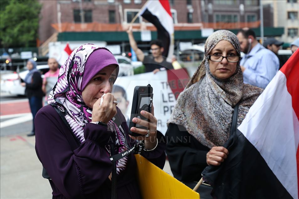 Demonstration for Mohamed Morsi in New York
