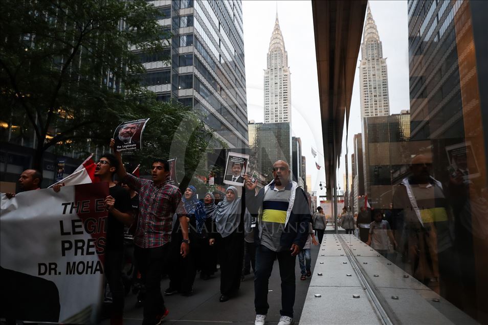 Demonstration for Mohamed Morsi in New York