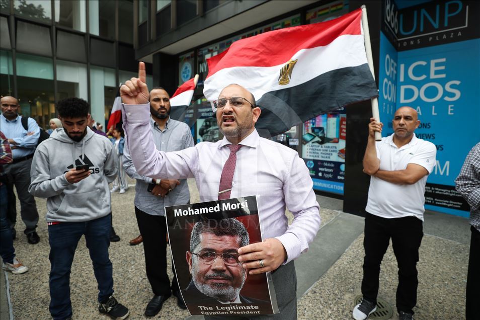 Demonstration for Mohamed Morsi in New York