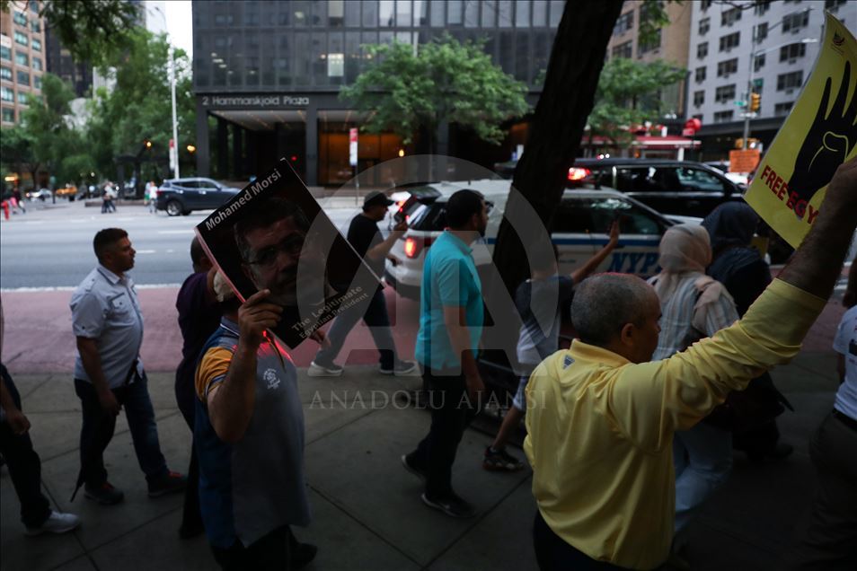 Demonstration for Mohamed Morsi in New York