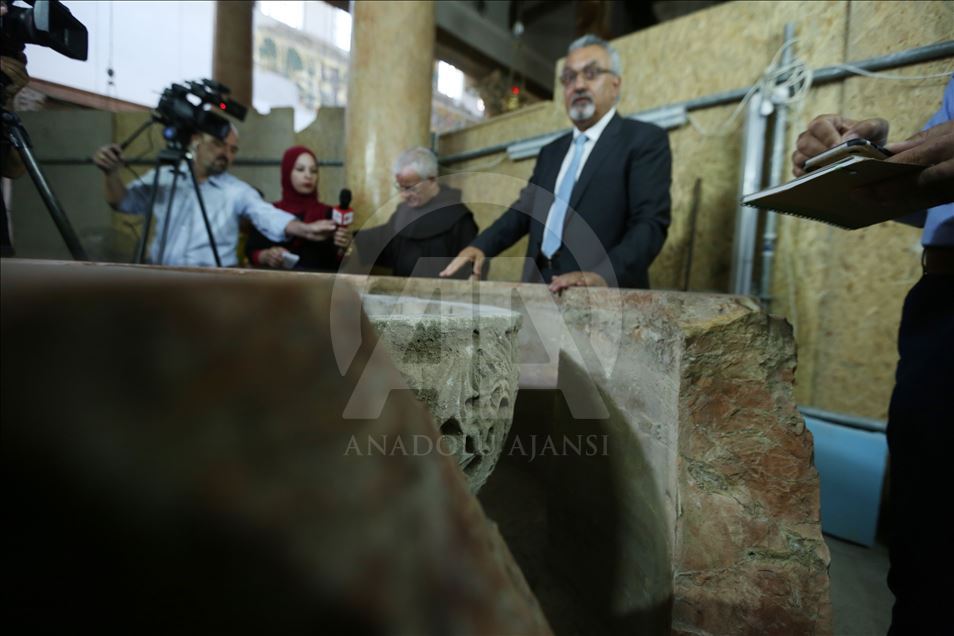 Baptismal Font discovered at the Church of the Nativity