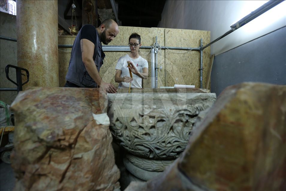 Baptismal Font discovered at the Church of the Nativity