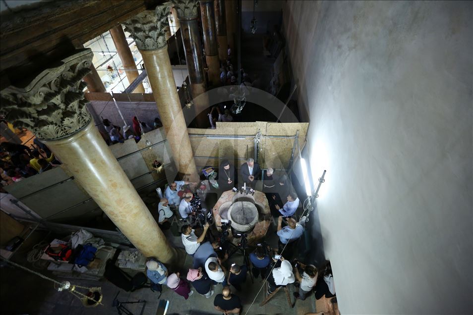 Baptismal Font discovered at the Church of the Nativity