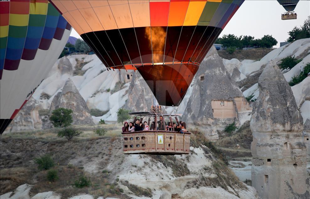 Hot air balloons in Turkey's Nevsehir