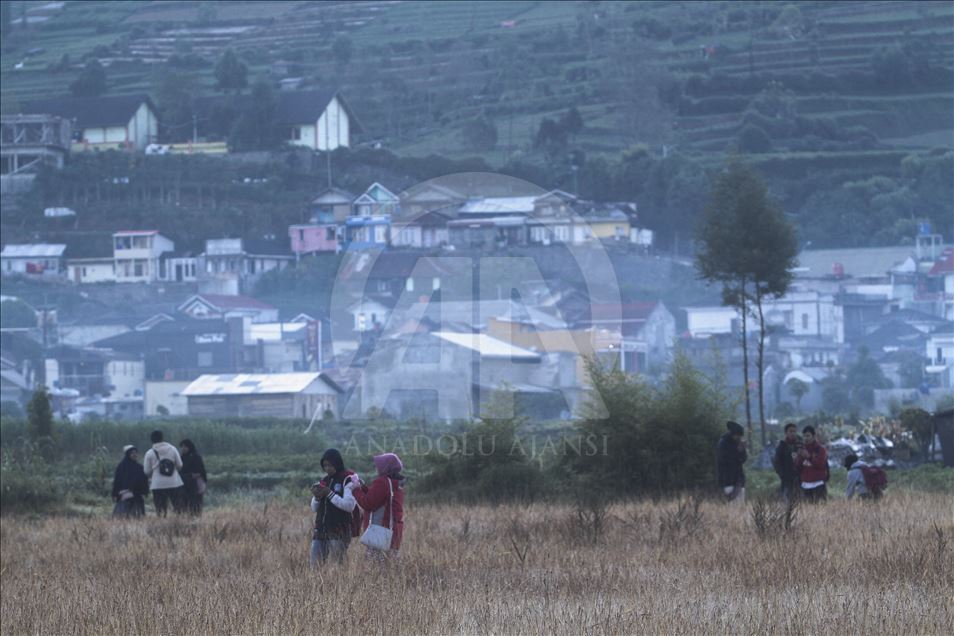 Fenomena embun es di dataran tinggi Dieng