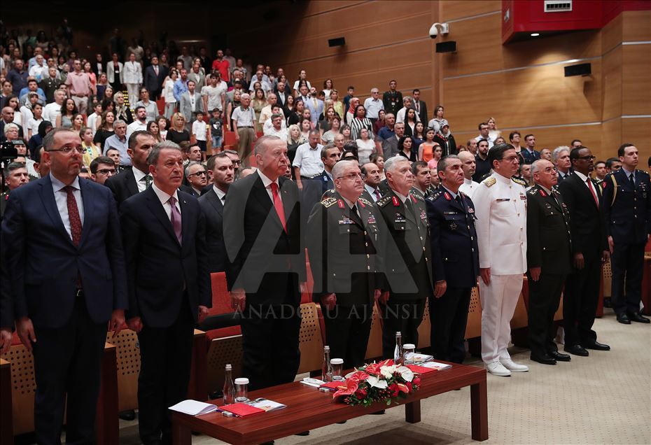 حضور رئیس جمهور اردوغان در مراسم فارغ التحصیلی دانشگاه دفاع ملی