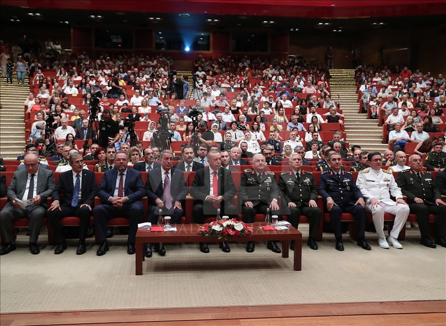حضور رئیس جمهور اردوغان در مراسم فارغ التحصیلی دانشگاه دفاع ملی