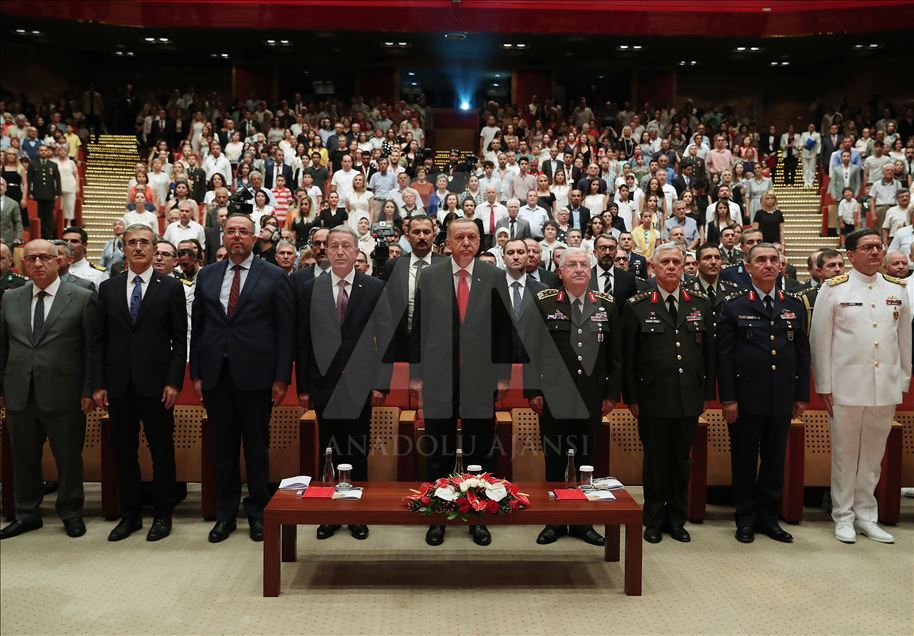 حضور رئیس جمهور اردوغان در مراسم فارغ التحصیلی دانشگاه دفاع ملی